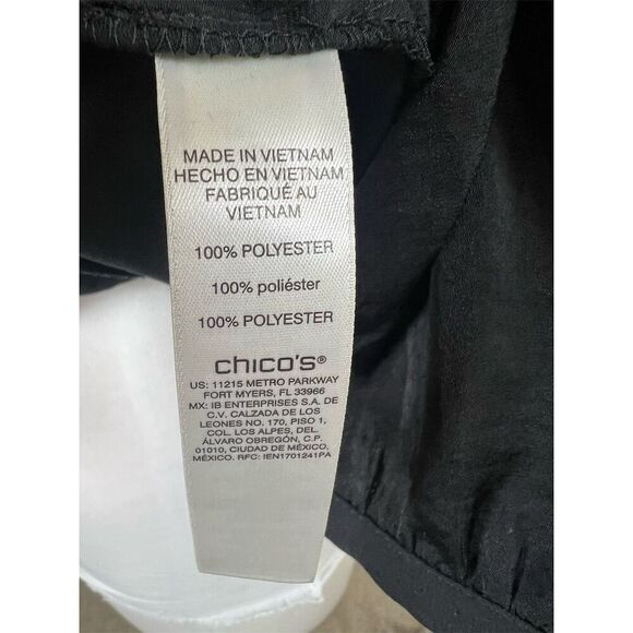 Chico’s Size 1 Black Layered Tunic 3/4 Sleeve New with Tags - Picture 8 of 8
